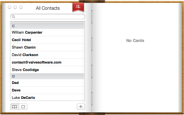 Apple's Poorly Designed Address Book OS X Lion App